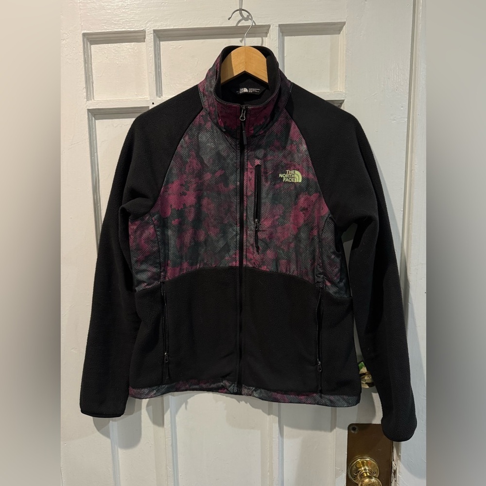 The North Face Black and Purple Fleece Jacket